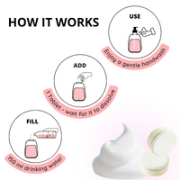 Foaming Handwash Tablet with Neem & Aloe Vera - Starter Kit - Japanese Cherry Blossom