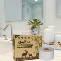 Recycled Tissue Toilet Rolls 4 in 1 Pack - 300 Pulls each 2 ply