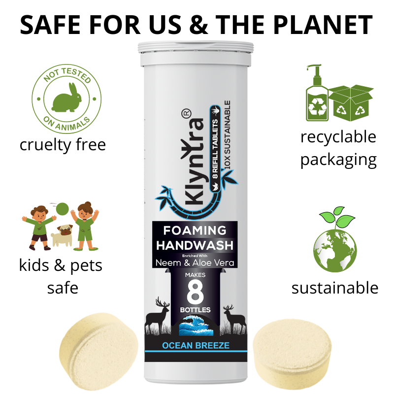 Foaming Handwash Tablet with Neem & Aloe Vera - Starter Kit - Ocean Breeze
