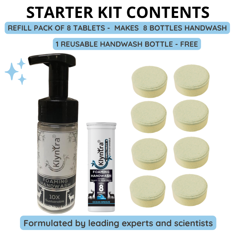 Foaming Handwash Tablet with Neem & Aloe Vera - Starter Kit - Ocean Breeze