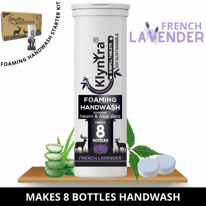 Foaming Handwash Tablet with Neem & Aloe Vera - Starter Kit - French Lavender